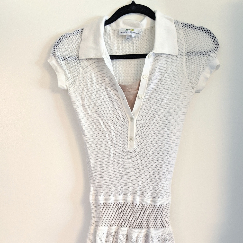 Lacoste + Malandrino white small dress